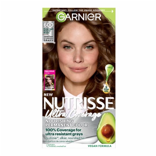 Garnier® Nutrisse® Ultra Coverage 600 Spiced Hazelnut Hair Color Perspective: front