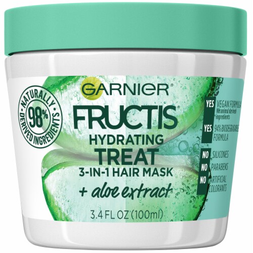Garnier® Fructis® Hydrating Treat 1 Minute Aloe Extract Hair Mask Perspective: front