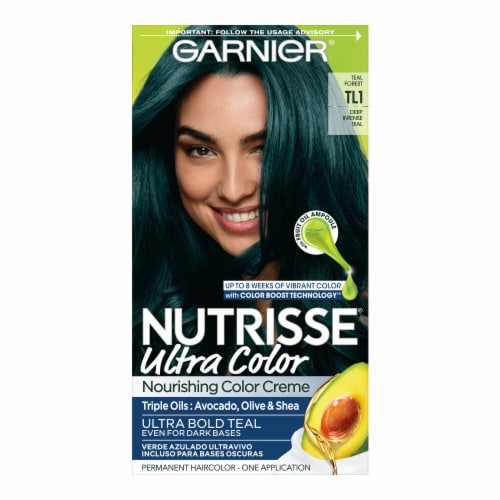 Garnier Nutrisse Ultra Color Teal Forest TL1 Permanent Hair Color Creme Perspective: front