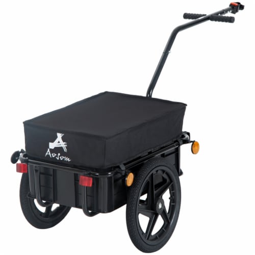 Bicycle Bike Cargo Trailer Steel Carrier Storage Cart Wheel Runner