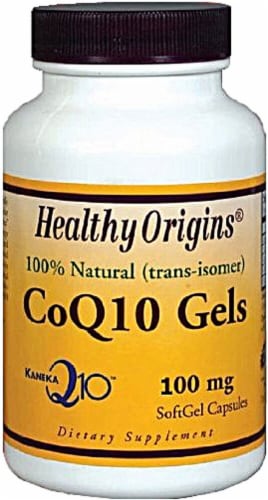 Healthy Origins  CoQ10 Gels Perspective: front