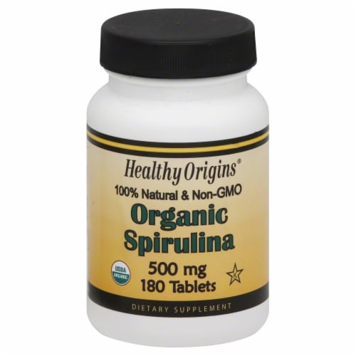 Healthy Origins Organic Spirulina Tablets 500 mg Perspective: front
