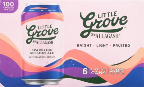 Allagash® Little Grove™ Sparkling Session Ale with Blackcurrants Perspective: front