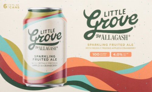 Allagash® Little Grove™ Sparkling Fruited Ale with Apple & Cranberry Perspective: front