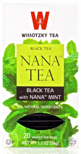 Wissotzky Tea Black Tea with Nana™ Mint Tea Bags Perspective: front