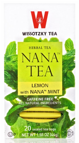 Wissotzky Tea Lemon with Nana Mint Herbal Tea Bags Perspective: front