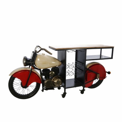 Metal 39 H Motorcycle Wine Rack Red Kd 1 Kroger
