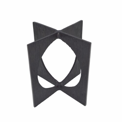 Metal 8  Linked Squares, Black Perspective: front