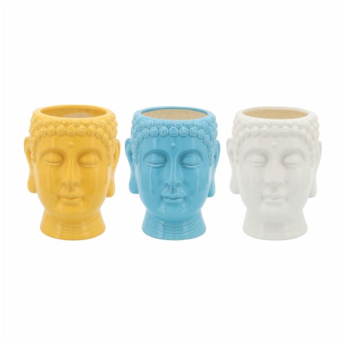 S/3 Buddha Citronella Candle  8.5  Multi 40oz Perspective: front