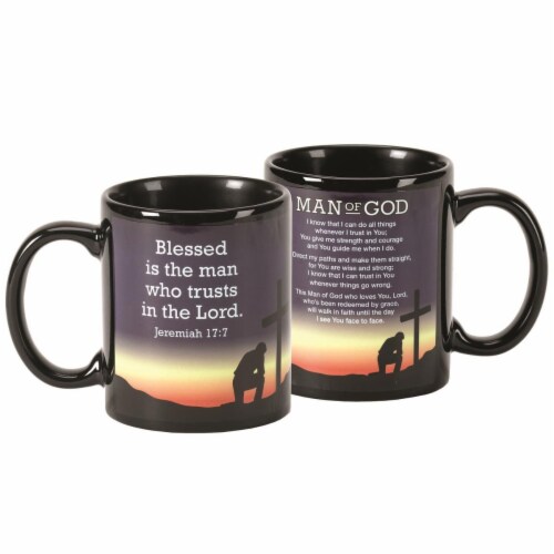 Dicksons MUG-1080 11 oz Man of God & Jeremiah 17-7 Ceramic Mug Perspective: front