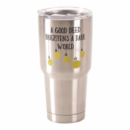 Dicksons SSTUM-26 30 oz Stainless Steel Cold or Hot Cup Tumbler - A Good Deed Perspective: front