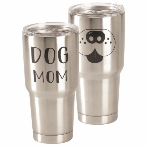 Dicksons SSTUM-33 30 oz Dog Mom Stainless Steel Tumbler Perspective: front