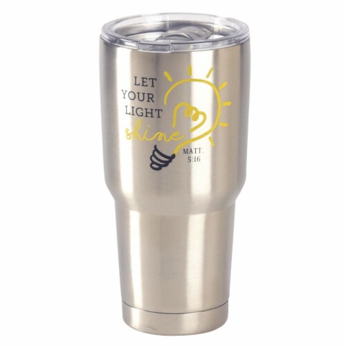 Dicksons SSTUM-42 30 oz Let Your Light Shine Stainless Steel Tumbler Perspective: front