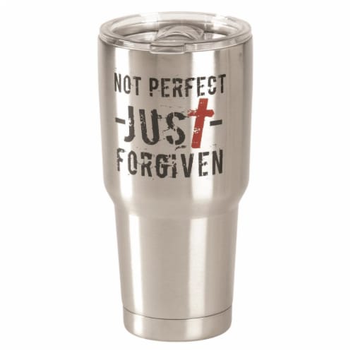 Dicksons SSTUM-44 30 oz Not Perfect Just Stainless Steel Tumbler Perspective: front