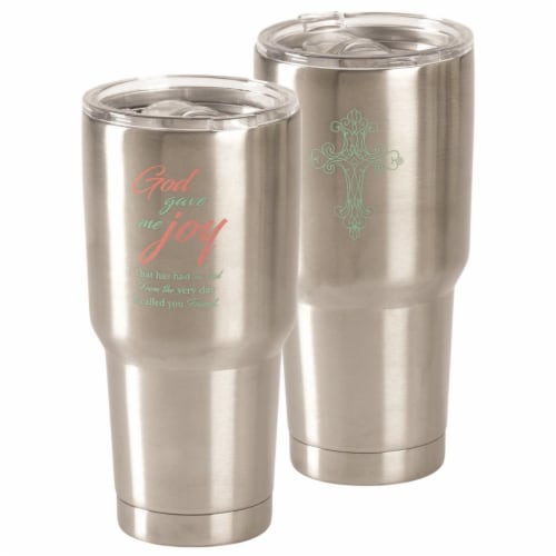 Dicksons SSTUM-47 30 oz God Gave Me Joy Stainless Steel Tumbler Perspective: front