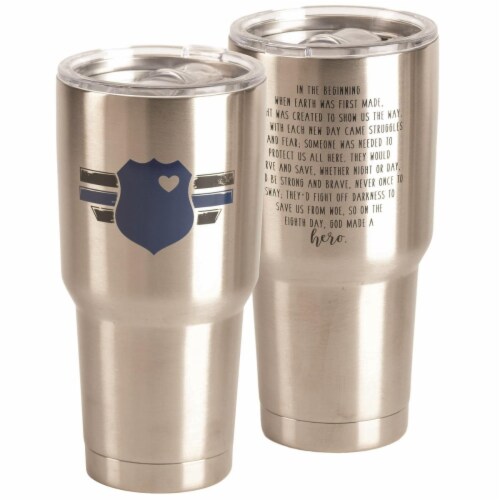 Dicksons 30 oz Tumbler Police Officer Stainless Steel Perspective: front