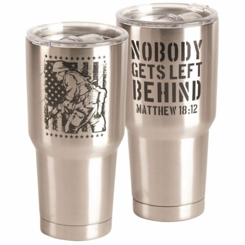 Dicksons SSTUM-49 30 oz Tumbler Nobody Get Metal 18-12 - Stainless Steel Perspective: front