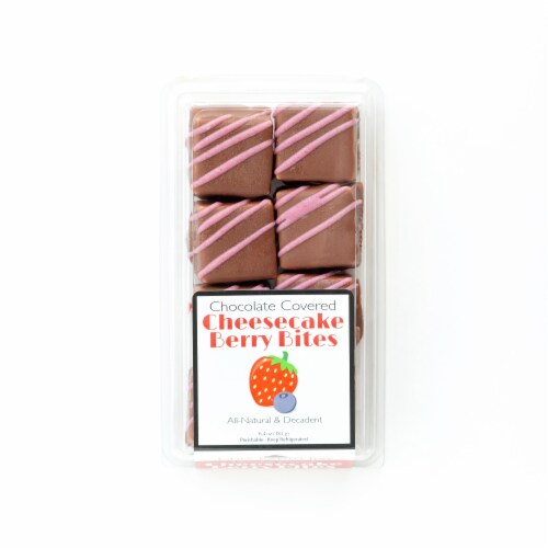 Chuckanut Bay Foods Chocolate Covered Berry Cheesecake Bites 8 Count Perspective: front