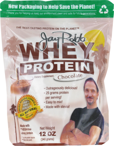 Jay Robb Chocolate Whey Protein Powder Perspective: front