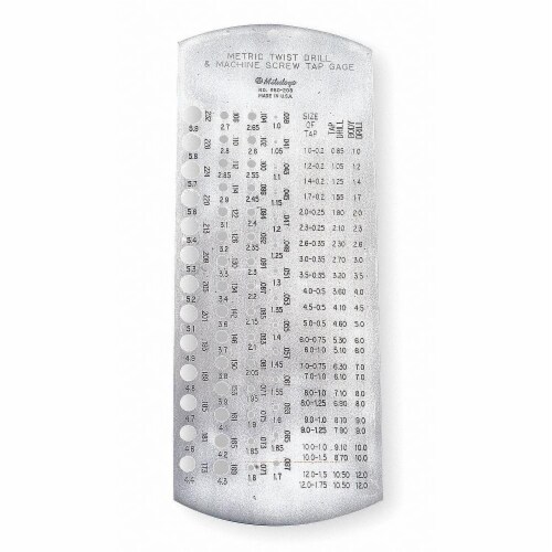 Mitutoyo Drill Bit Gauge,L 63/8 950208, 1 Kroger