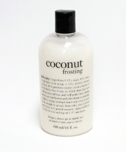 Philosophy Coconut Frosting Shampoo Shower Gel and Bubble Bath Perspective: front