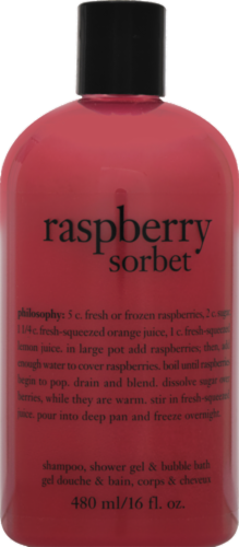 Philosophy Raspberry Sorbet Shampoo Shower Gel & Bubble Bath Perspective: front