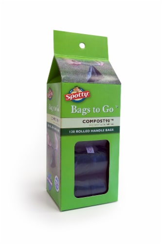Spotty Compost90 Rolled Handle Waste Bags Perspective: front
