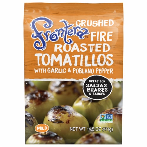 Frontera Gourmet Mexican Crushed Fire-Roasted with Garlic + Po lano Tomatillos Perspective: front