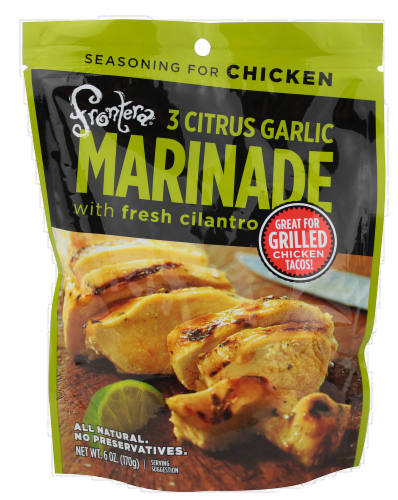 Frontera Three Citrus Garlic Marinade with Fresh Cilantro Perspective: front