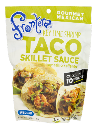 Frontera Key Lime Shrimp Medium Taco Skillet Sauce Perspective: front
