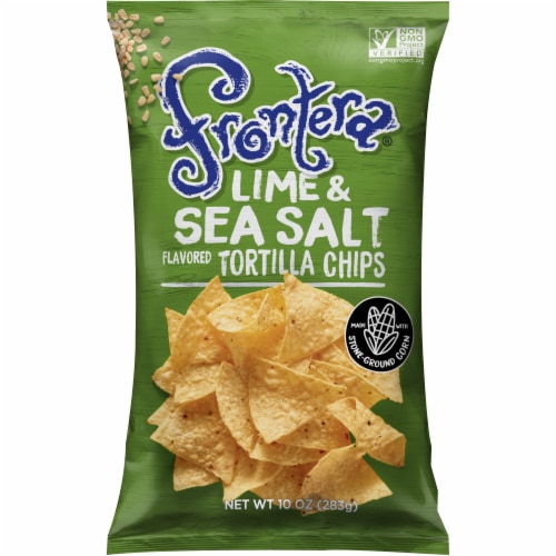 Frontera Lime + Sea Salt Tortilla Chips Perspective: front