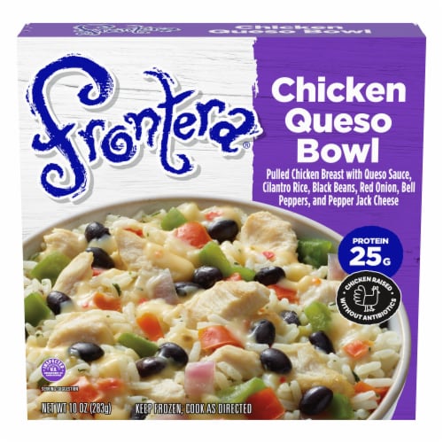 Frontera Chicken Queso Bowl Frozen Meal Perspective: front