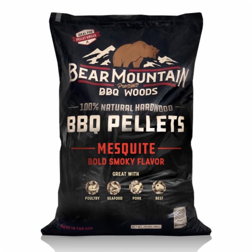 Bear Mountain BBQ Premium All Natural Wood Mesquite Smoker Pellets, 40 Pounds Perspective: front