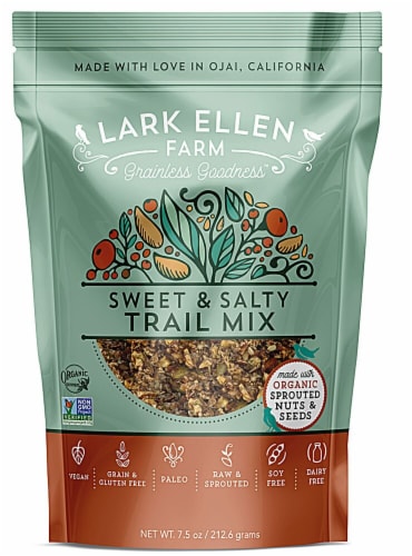Lark Ellen Farm  Organic Trail Mix   Sweet & Salty Perspective: front