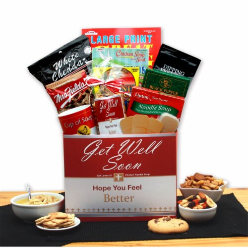 Chicken Noodle Soup Get Well Gift Box Perspective: front