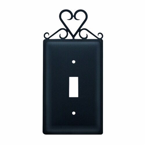 Heart - Single Switch Cover Perspective: front