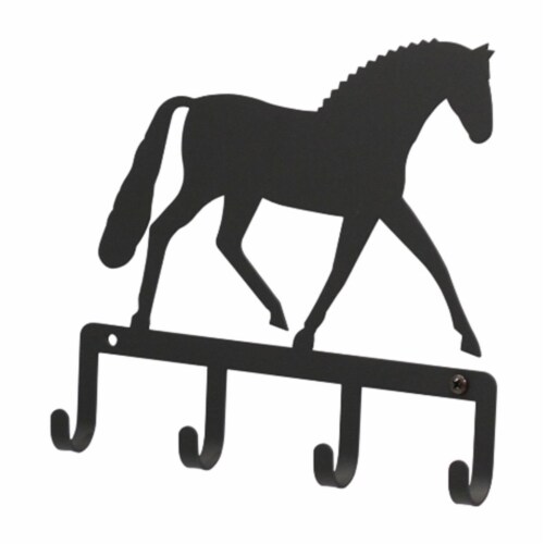 Village Wrought Iron KH-104 Dressage-Horse Key Holder Perspective: front