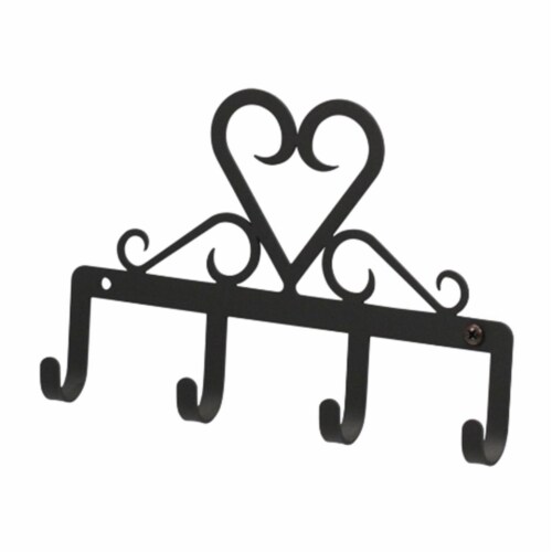 Village Wrought Iron KH-51 Heart Key Holder Perspective: front