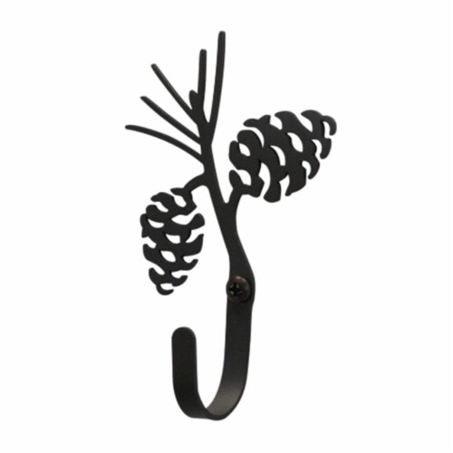 Village Wrought Iron WH-89-S Pinecone Wall Hook Small Perspective: front