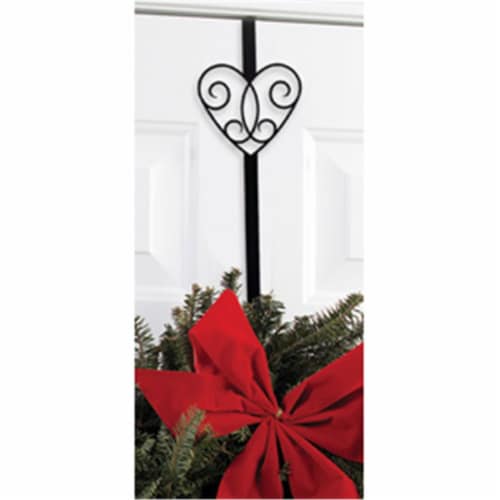 Village Wrought Iron WRE-B-110 Heart Wreath Hanger Perspective: front