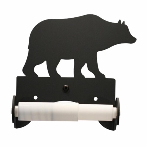 Village Wrought Iron TT-B-14 Bear Toilet Tissue Holder Perspective: front