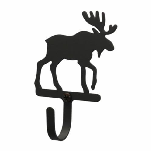 Village Wrought Iron WH-19-XS Moose Wall Hook Extra Small - Black Perspective: front