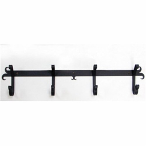 Black wrought iron store coat rack