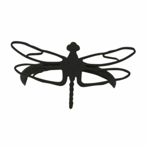 Village Wrought Iron NR-71 Dragonfly Napkin Ring - Black Perspective: front