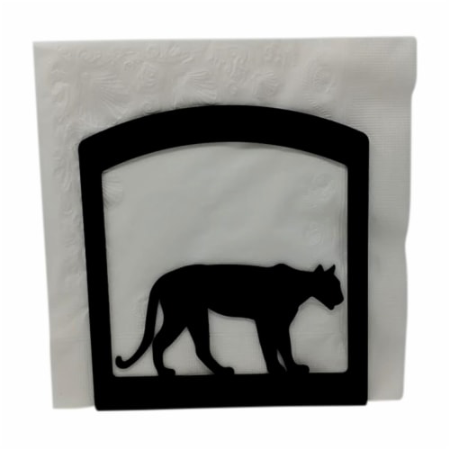 Village Wrought Iron NH-341 Mountain Lion Napkin Holder Perspective: front