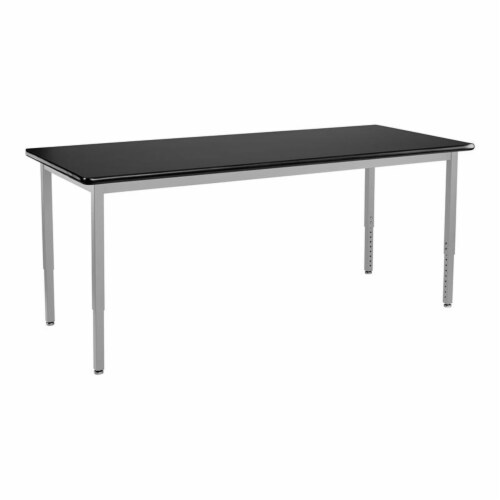 NPS SLT 8 Series 30x72 Metal Science Lab Table with HPL Top in Black, 1 ...