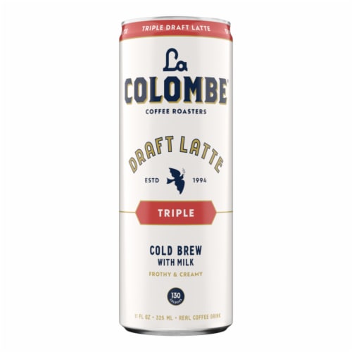 La Colombe Coffee Triple Cold Brew Draft Latte Can Perspective: front