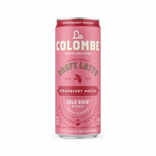La Colombe® Draft Latte Strawberry Mocha Cold Brew Single Can Perspective: front