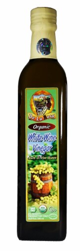 De La Rosa Organic White Wine Vinegar Perspective: front