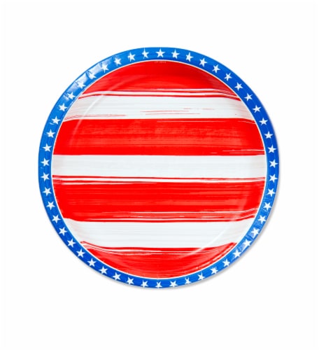American Greetings Patriotic Paper Dinner Plates Perspective: front